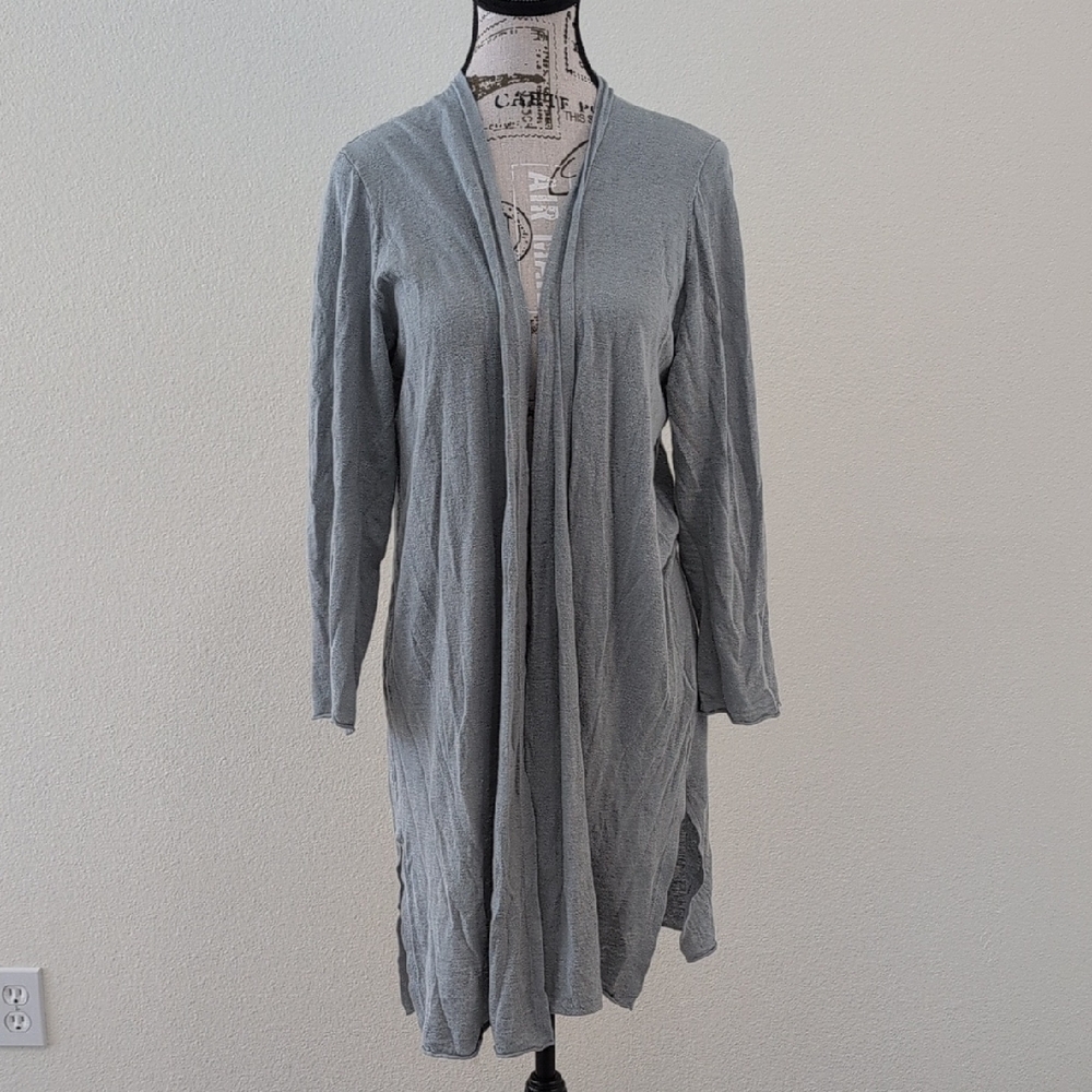 Eileen Fisher Gray Open Front Cardigan